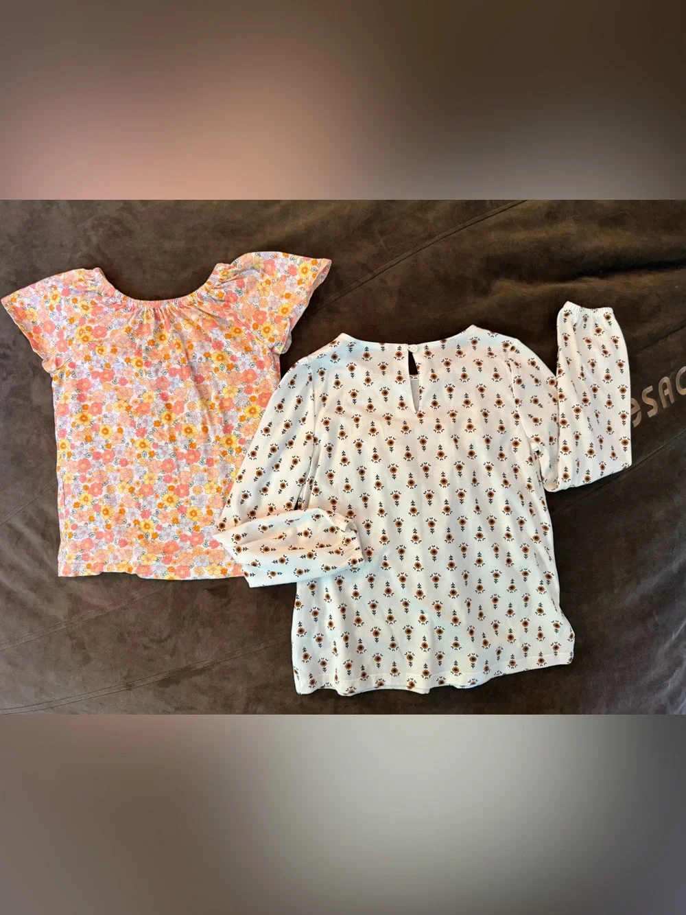 Set of (2) Carter's Floral Tops Daisies and Sunflowers